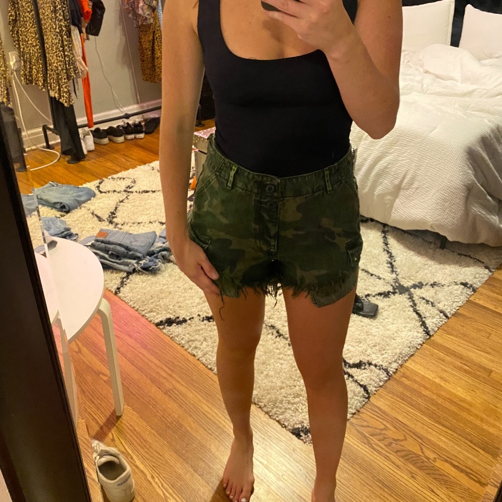 Free people Camo shorts